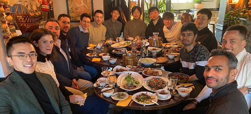 The research group gathered for festive lunch in December 2022.